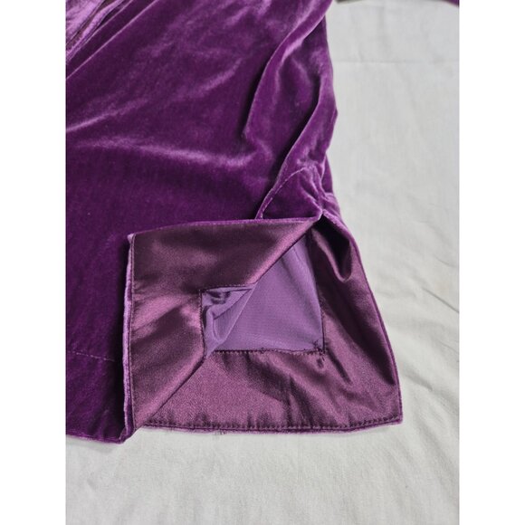 John Mark Women's Shirt Top Size M Long Sleeve Relaxed Fit Velvet Purple (16) - Picture 4 of 12